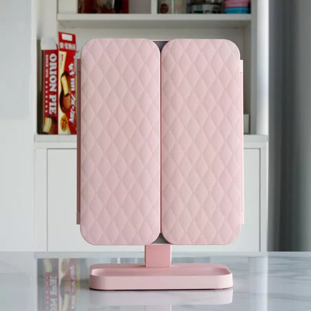 Sammenklappeligt LED Makeup Spejl med Justerbar Belysning