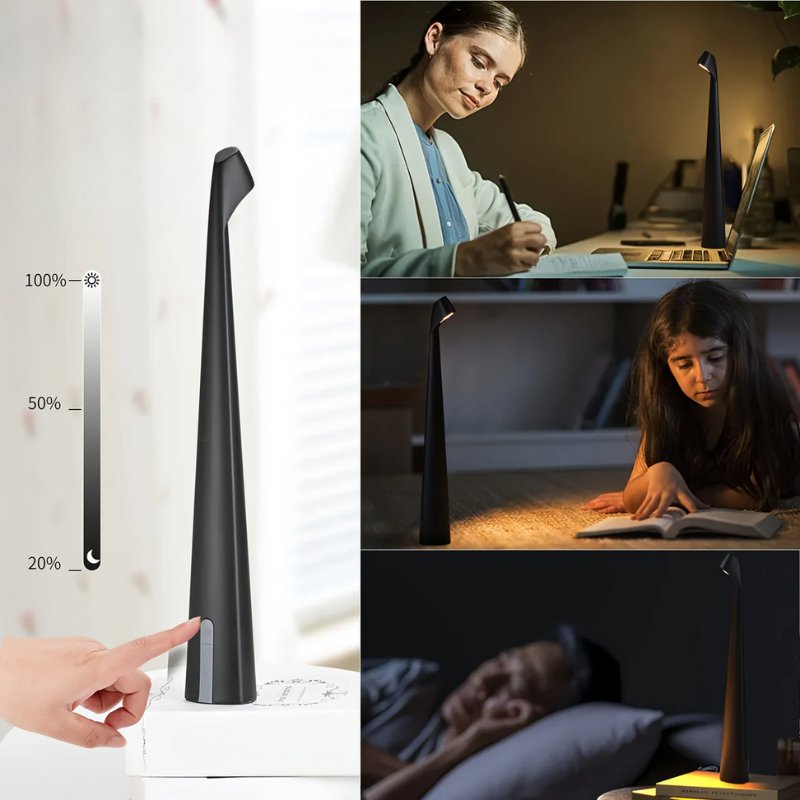 Genopladelig LED-bordlampe med justerbar belysning