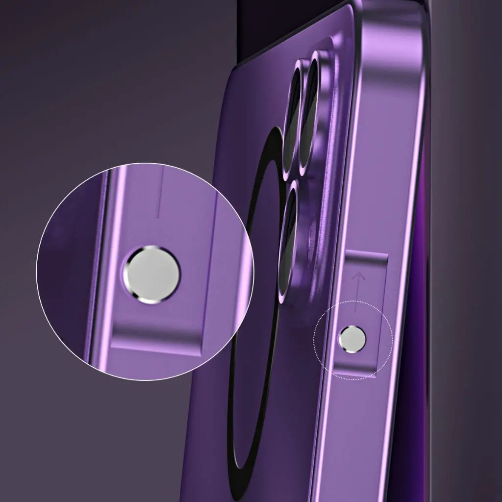 Elegant Magnetisk Metal Cover til iPhone - Slankt og Beskyttende