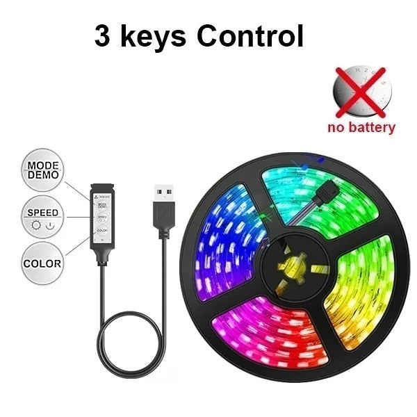 Fleksible RGB LED Lysstriber med USB – Skab Din Drømmebelysning