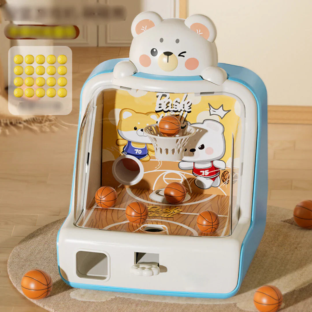 Bærbart Mini Basketballsæt med Automatisk Boldretur
