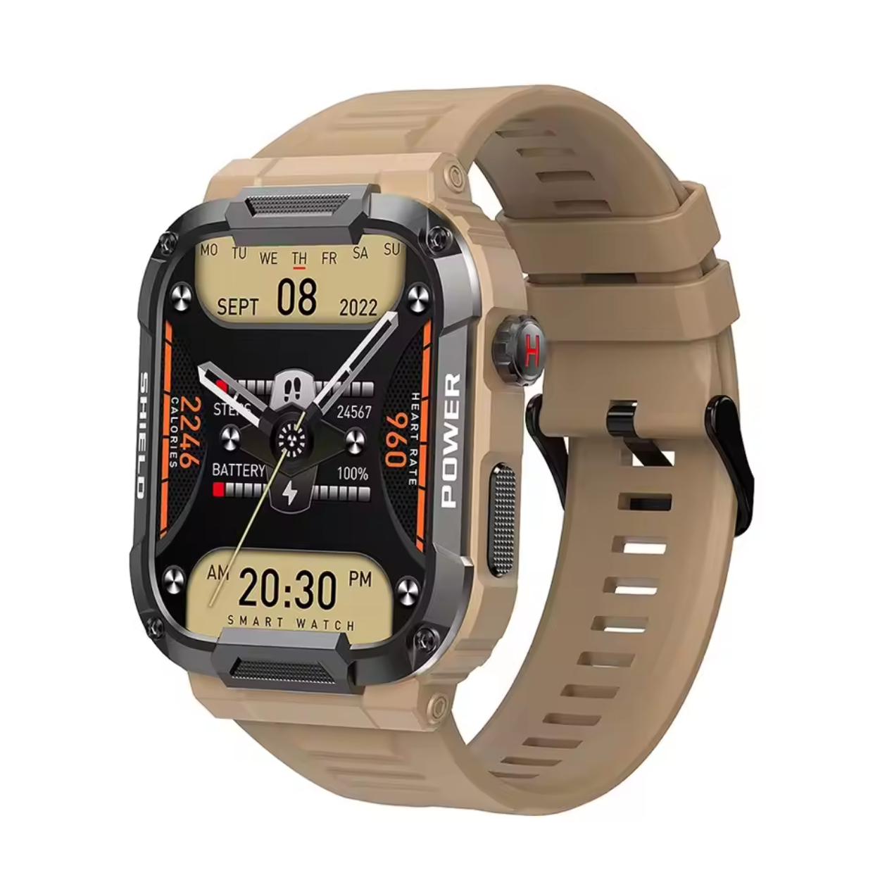 Vandtæt Smartwatch med Elegant Design og Robust Funktionalitet