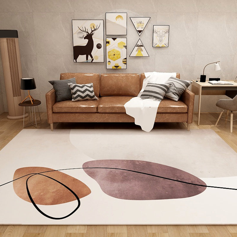 Modern Matta till Vardagsrum med Abstrakt Design - Mjuk Komfort