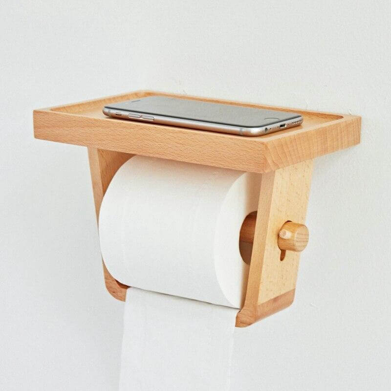 Træ Enkel Toiletpapirholder