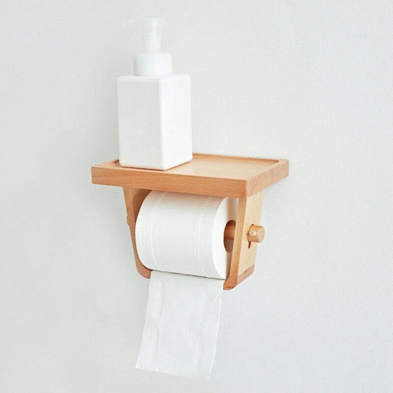Træ Enkel Toiletpapirholder