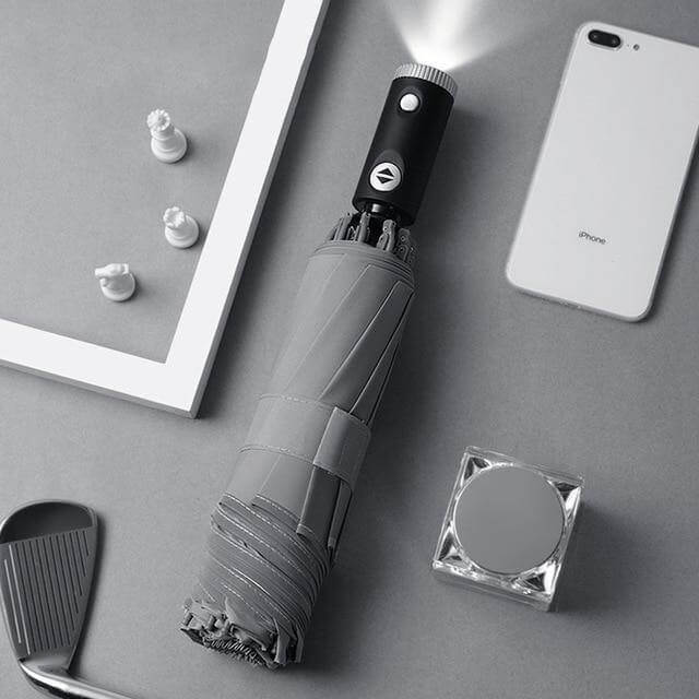 Automatisk omvendt LED-lys foldbar paraply