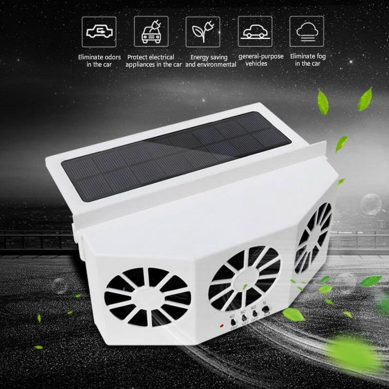 Auto solartoniserende ventilator til bil