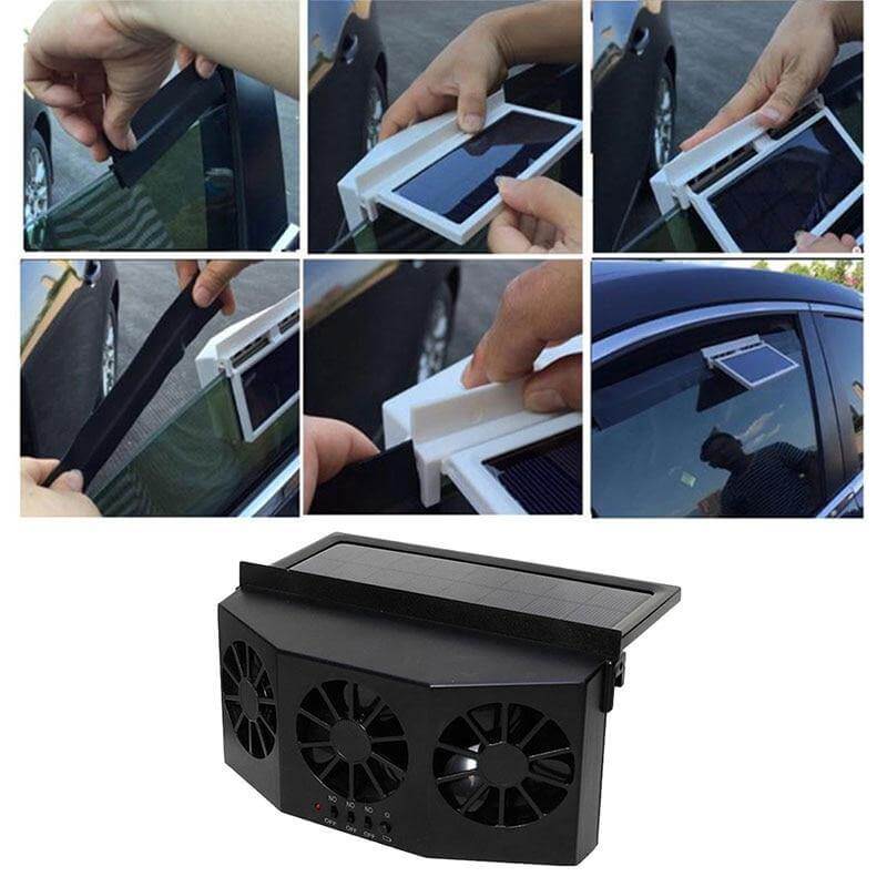Auto solartoniserende ventilator til bil