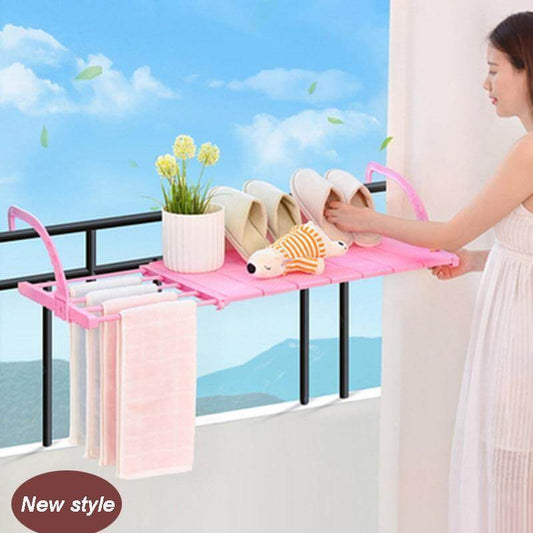 Balkon Foldbar Tøj Hængende Tørrereol Organizer