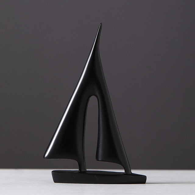 Maritim Vela Staty | Elegant Inomhusdekoration i Resin