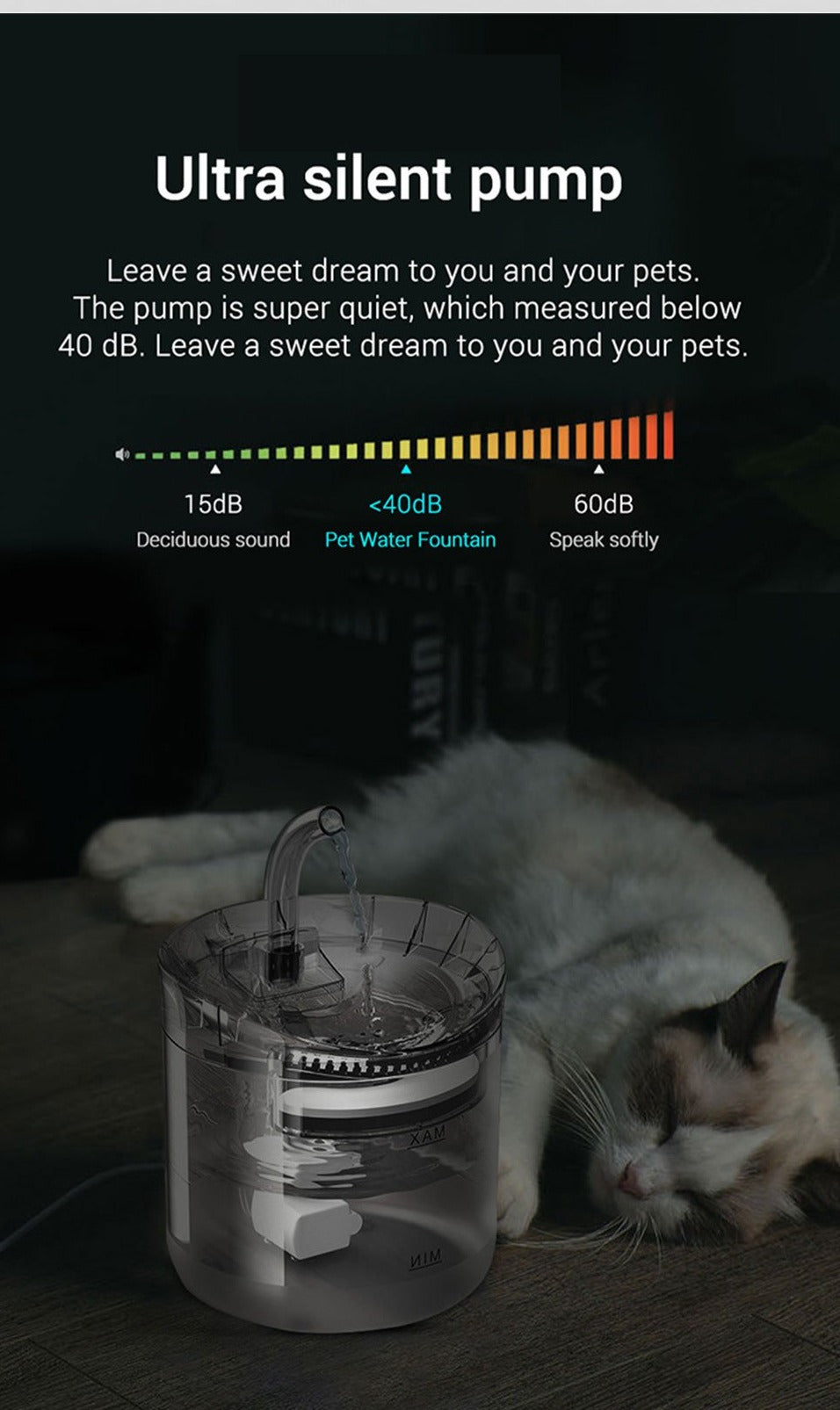 Automatisk sensor pet vand fontæne