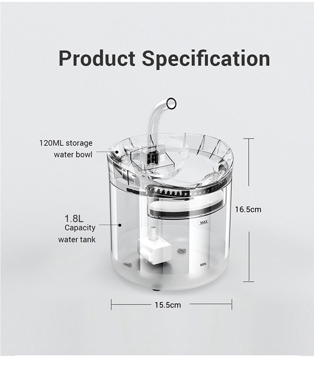 Automatisk sensor pet vand fontæne
