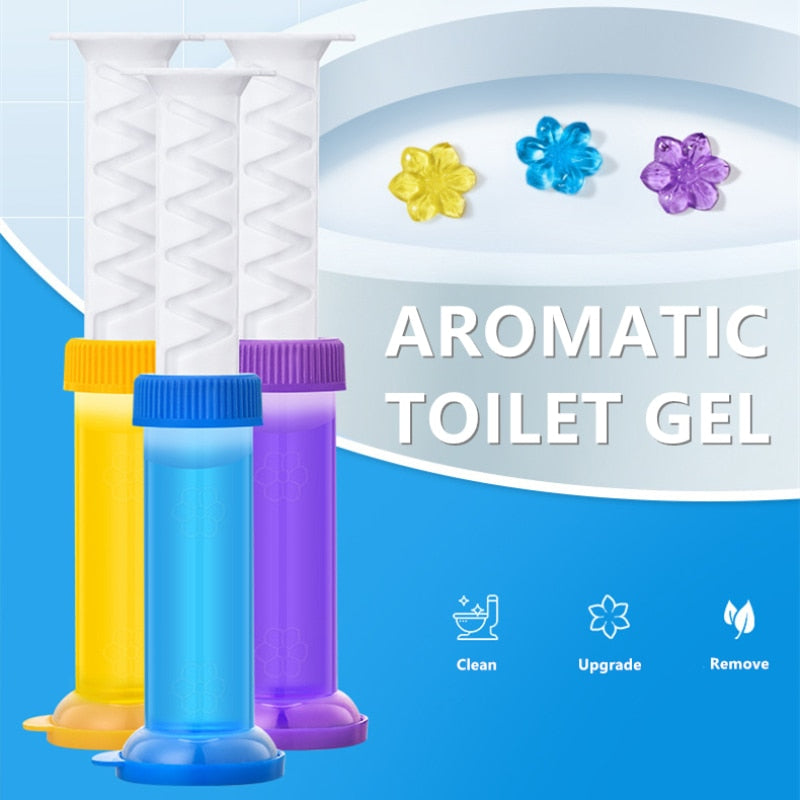 Aromatisk Air Freshener Blomst Gel Toilet Rengøring