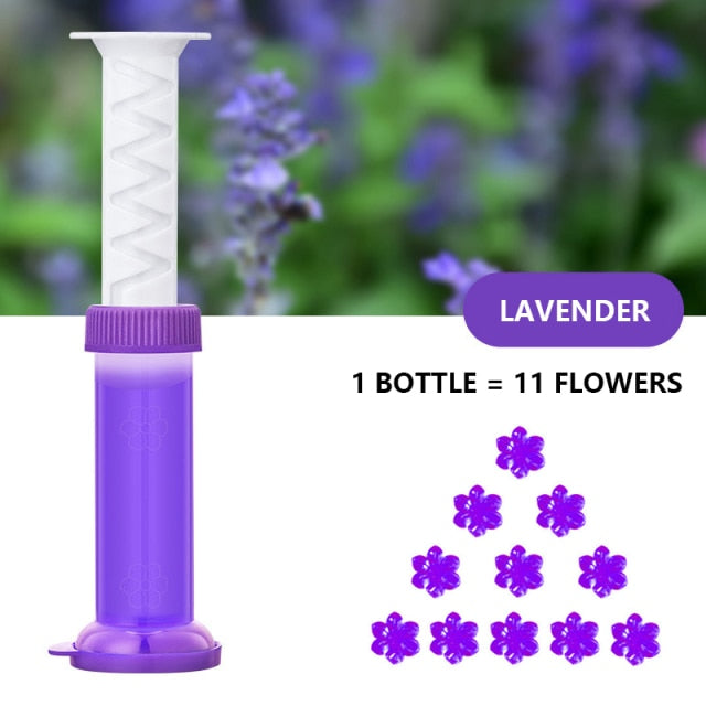 Aromatisk Air Freshener Blomst Gel Toilet Rengøring