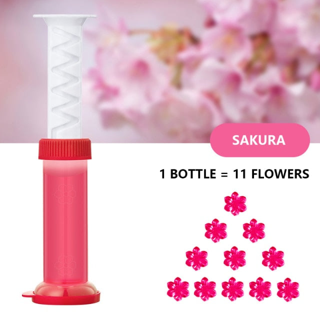 Aromatisk Air Freshener Blomst Gel Toilet Rengøring
