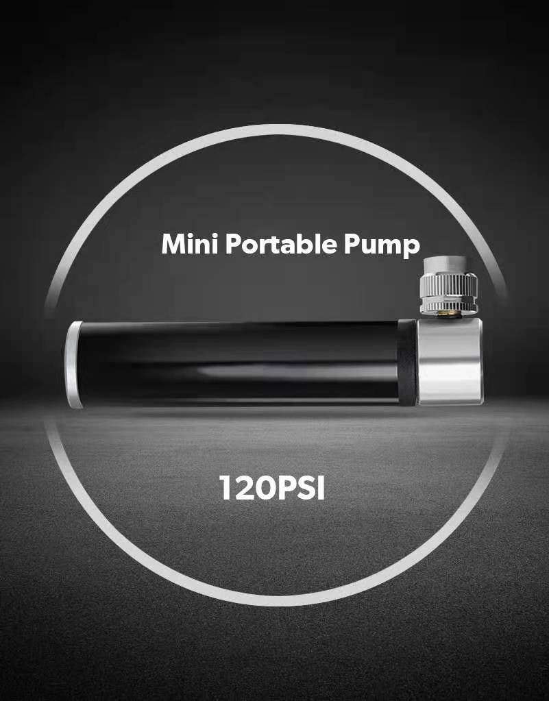 Bærbar Mini Aluminium Cykelpumpe