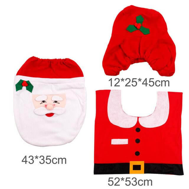 3stk Fancy Santa Claus Toilet Sæde Covers