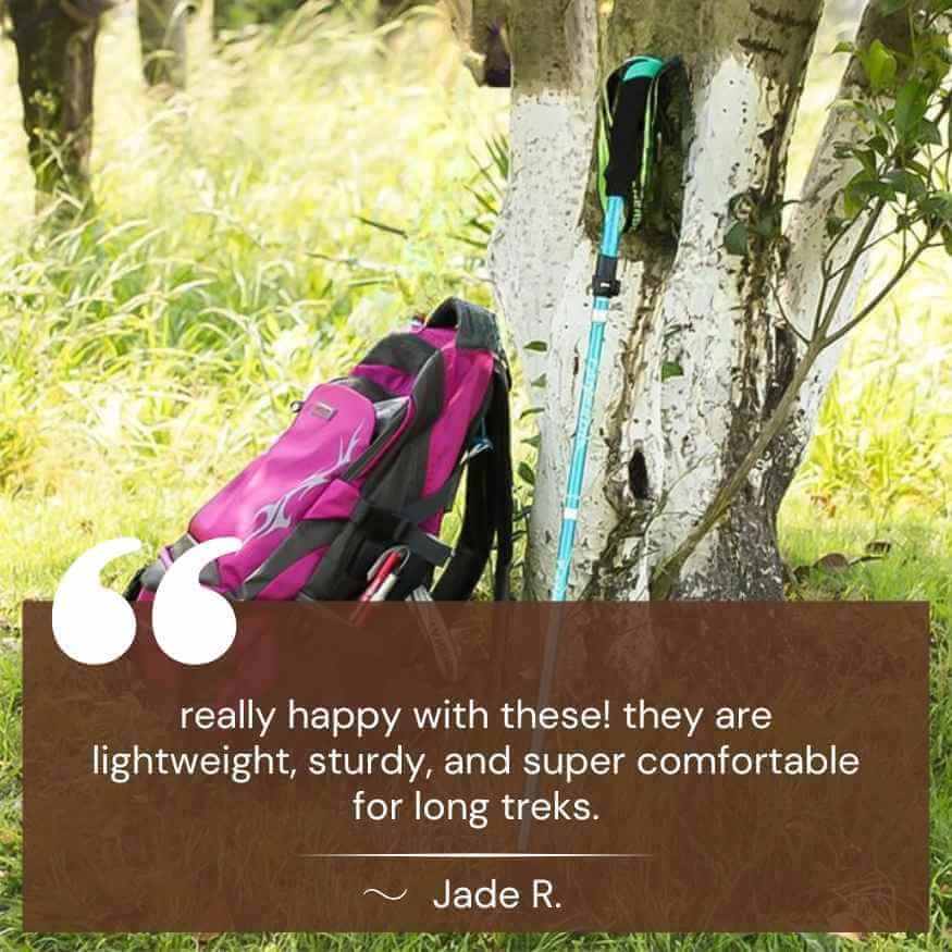 Ergonomiske Vandrestave | Ultra-Lette, Justerbare & Antiskrid Greb til Vandreture, Trekking & Backpacking Eventyr