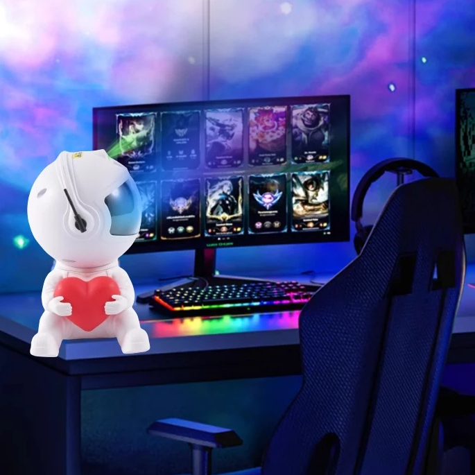 Love Astronaut Galaxy Nattelys Projektor