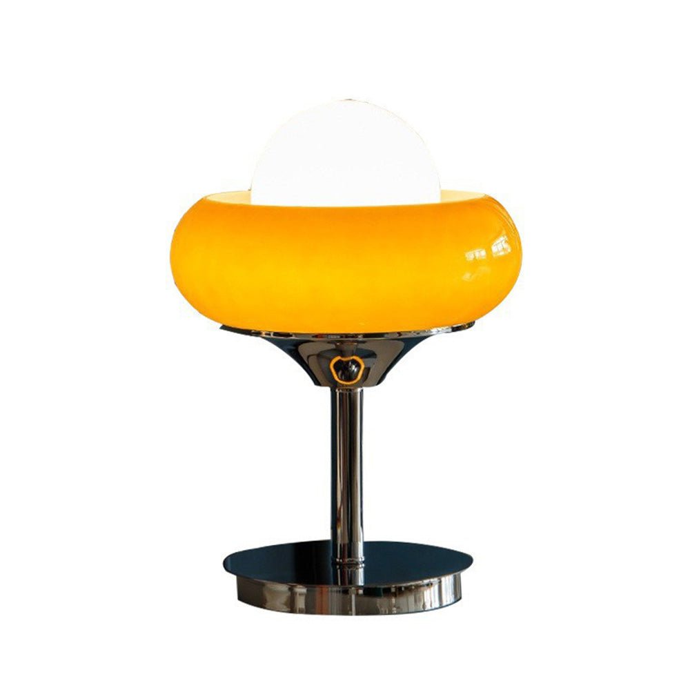 Retrobordslampa i gult glas – Skapa mys och stil