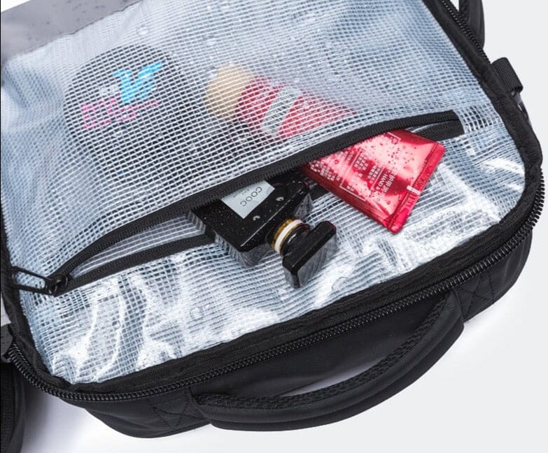 Resevänlig ryggsäck med USB och utbyggbar kapacitet