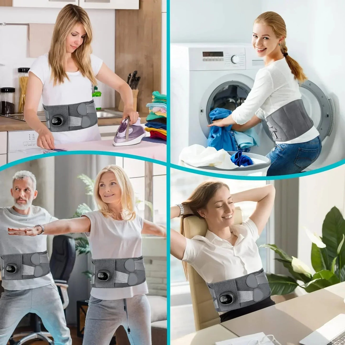 Värmedyna och massageapparat för ländryggen
