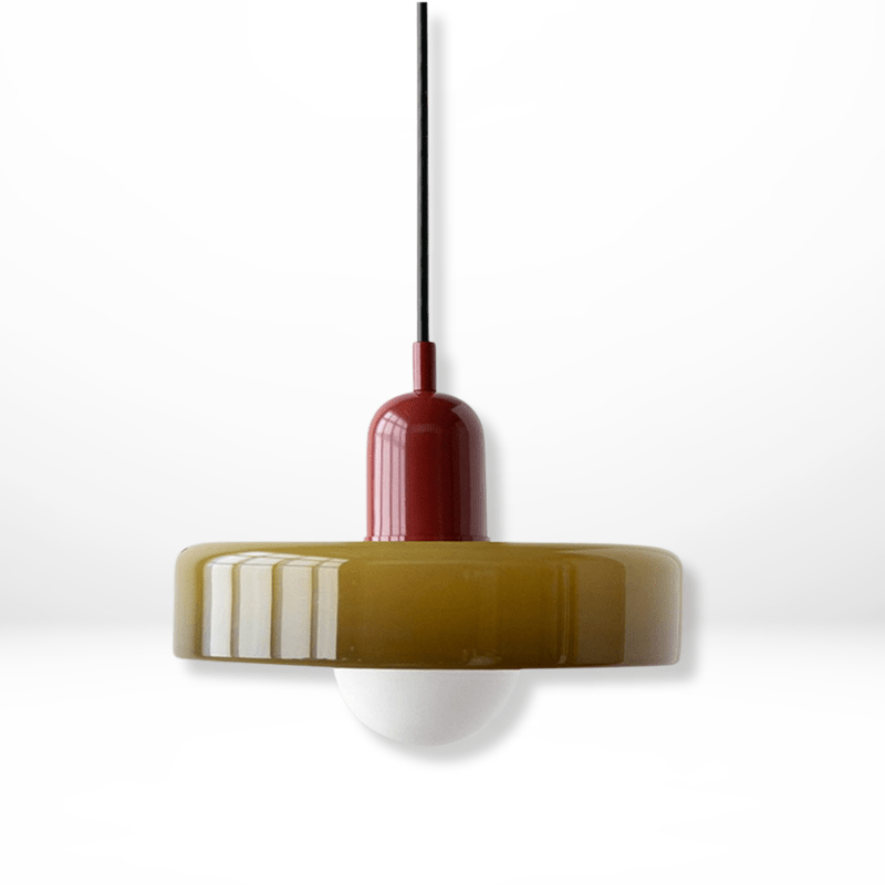 Färggrann Glashänglampa med Modern Bauhaus-Design