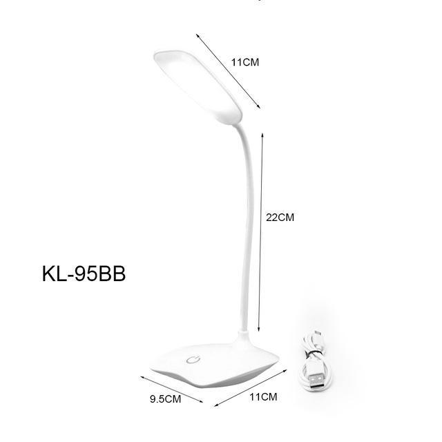 Flexibel 14 LED Golvlampa med Touchkontroll, 3 Ljusinställningar, USB Uppladdningsbar Läslampa för Sovrum