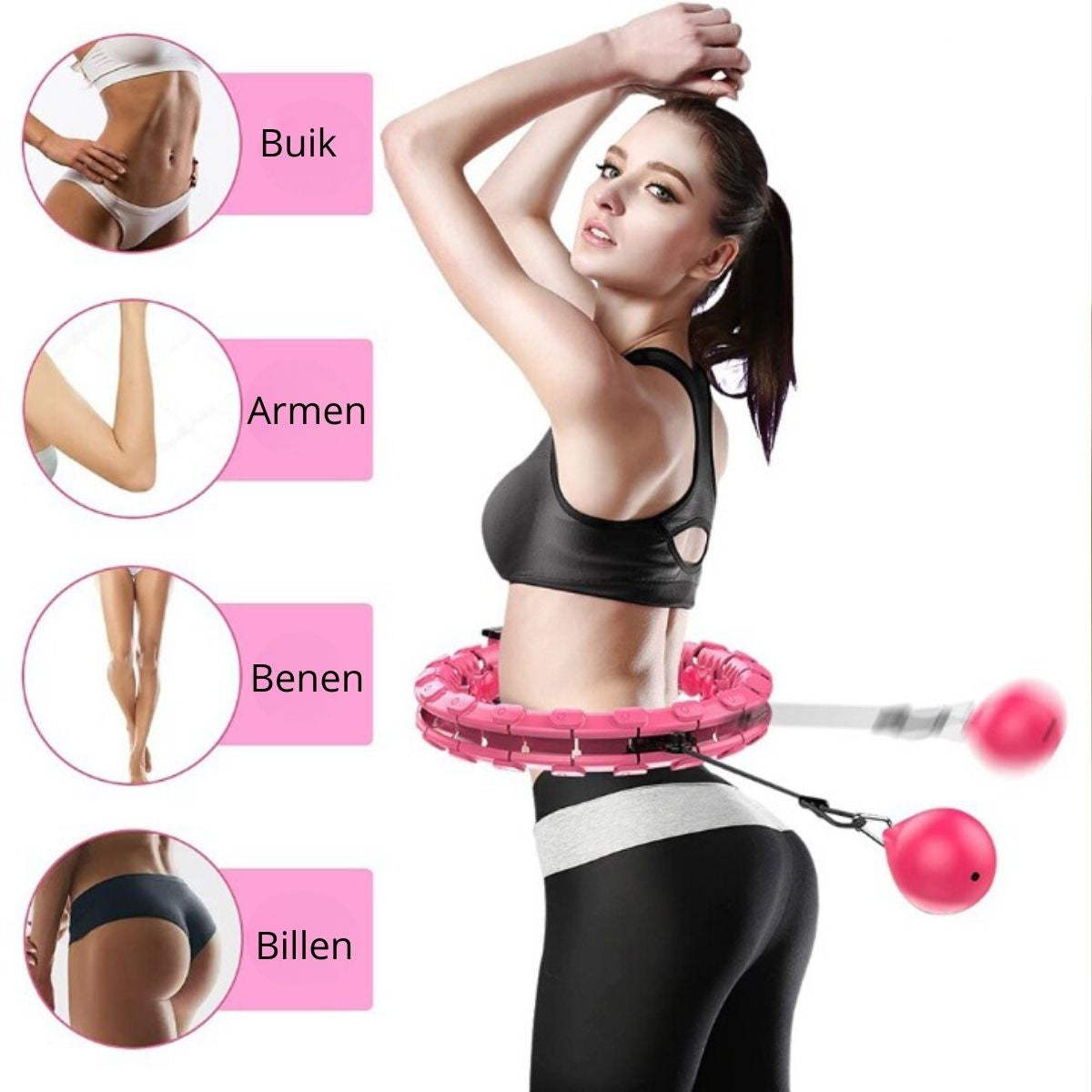 Slank Hula Hoop med Massagefunktion