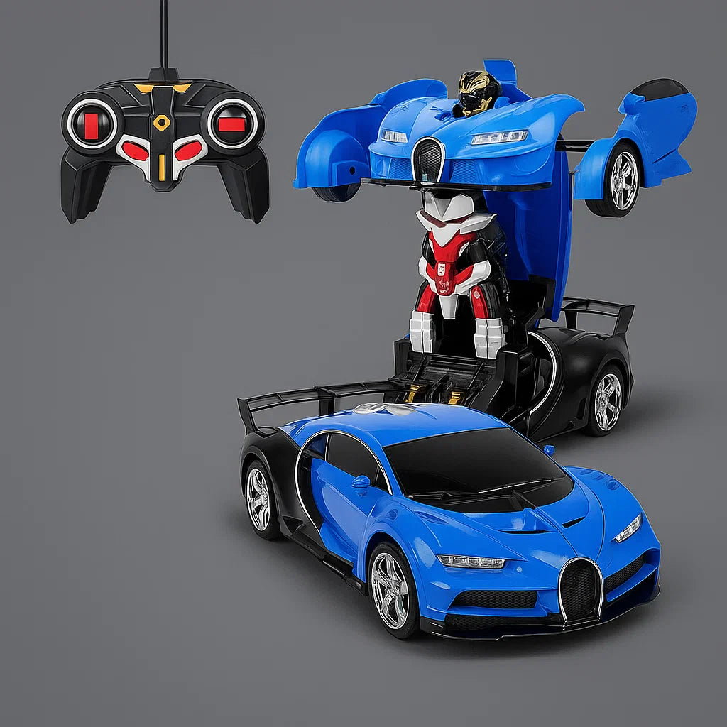 Fjernstyret Transformer Robotbil med LED og Lyd