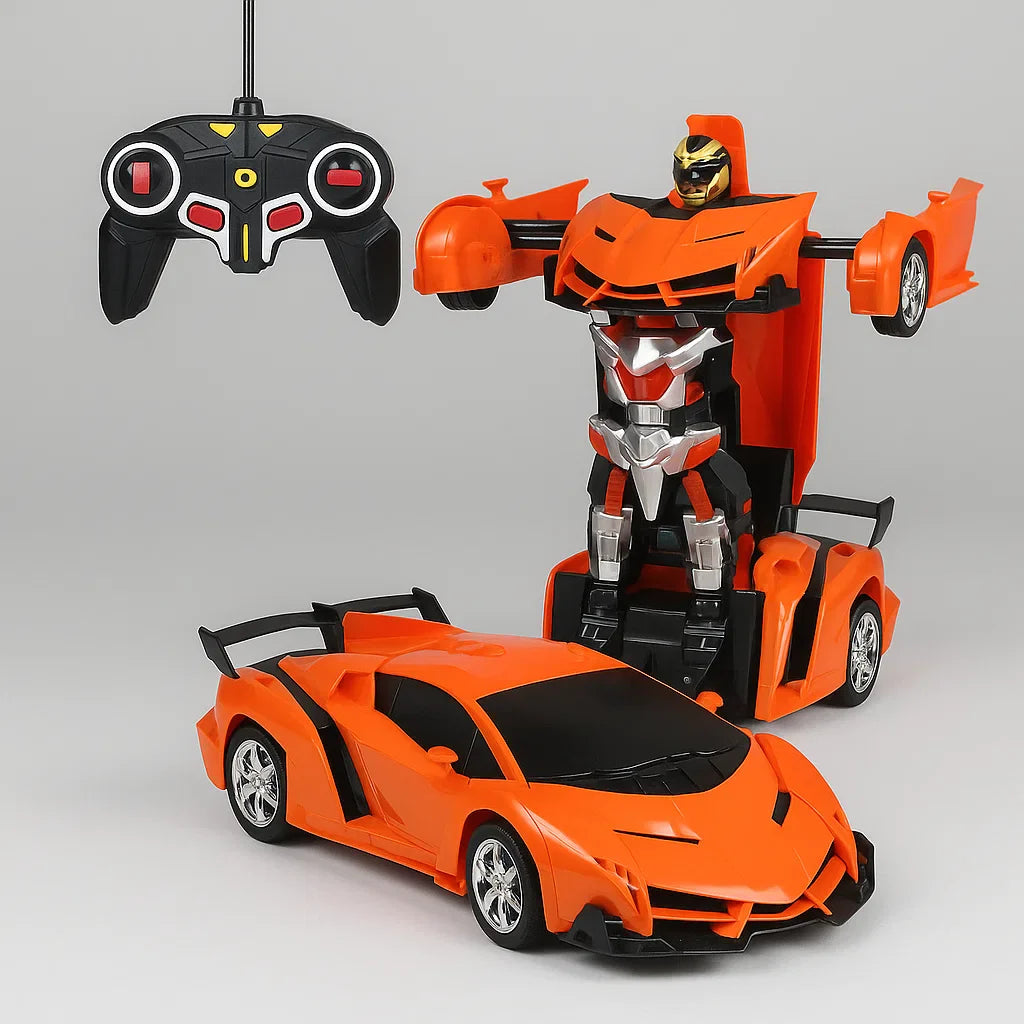 Fjernstyret Transformer Robotbil med LED og Lyd