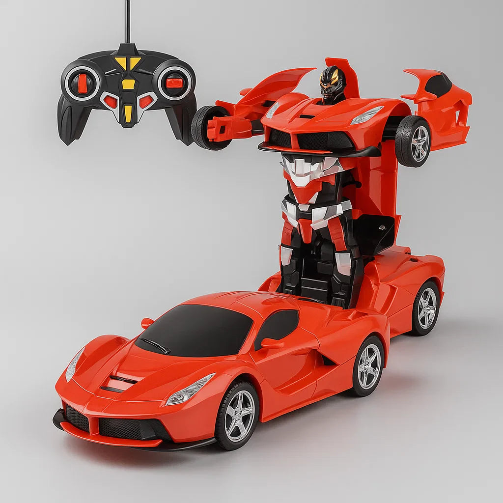 Fjernstyret Transformer Robotbil med LED og Lyd