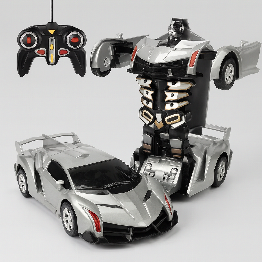 Fjernstyret Transformer Robotbil med LED og Lyd
