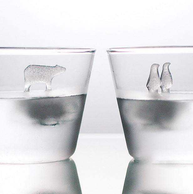 Silikonisformar för is – Set med 2, med björn och pingviner, för fest, whisky och cocktails