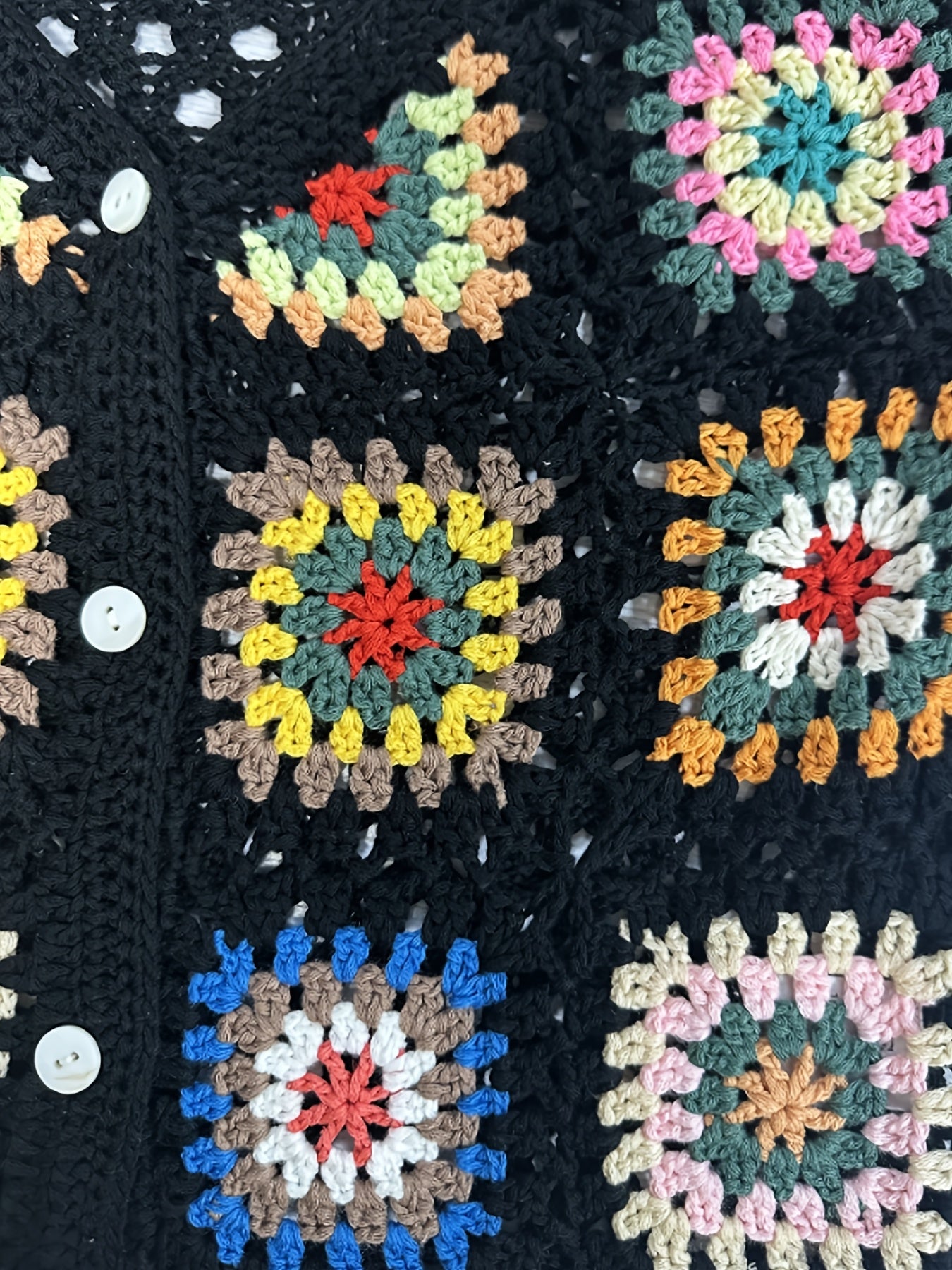 Handgjord boho-klänning i färgglad och bekväm stil