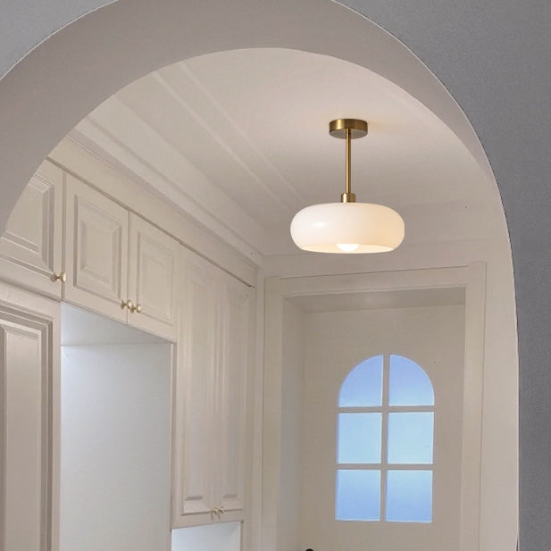 Vintage Rund Loftlampe i Glas - Tidløs Elegance & Belysning