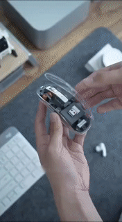 Trådlös Bluetooth-mus i transparent design