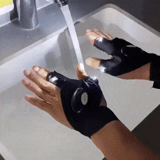 LED Ficklampor med Handskar