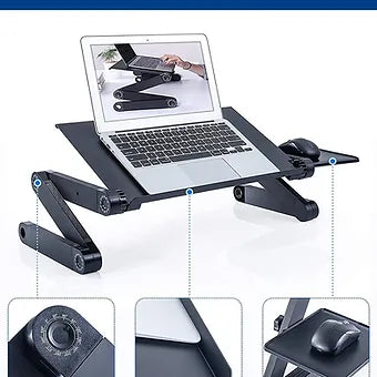 Justerbart laptopställ med musmatta