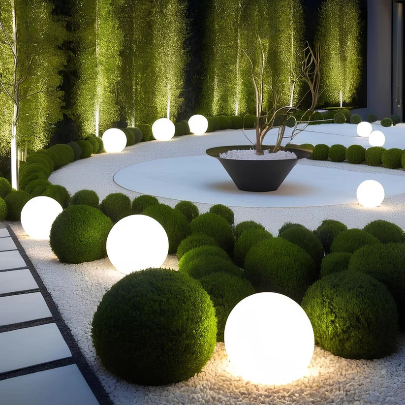 Elegant solcelle kuglelampe til haven – stemningsfuld LED-lys