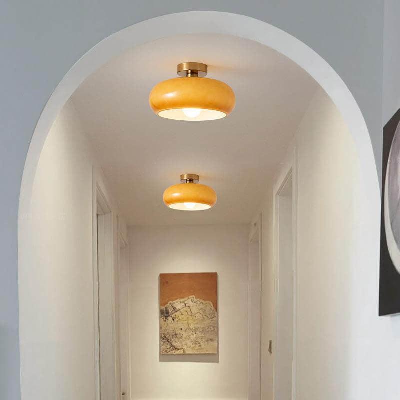 Vintage Rund Loftlampe i Glas - Tidløs Elegance & Belysning