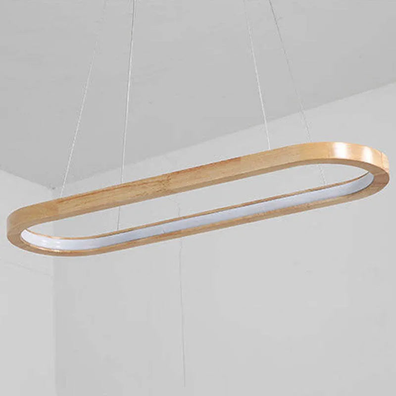 Moderne LED Loftlampe i Træ – Elegant og Energibesparende