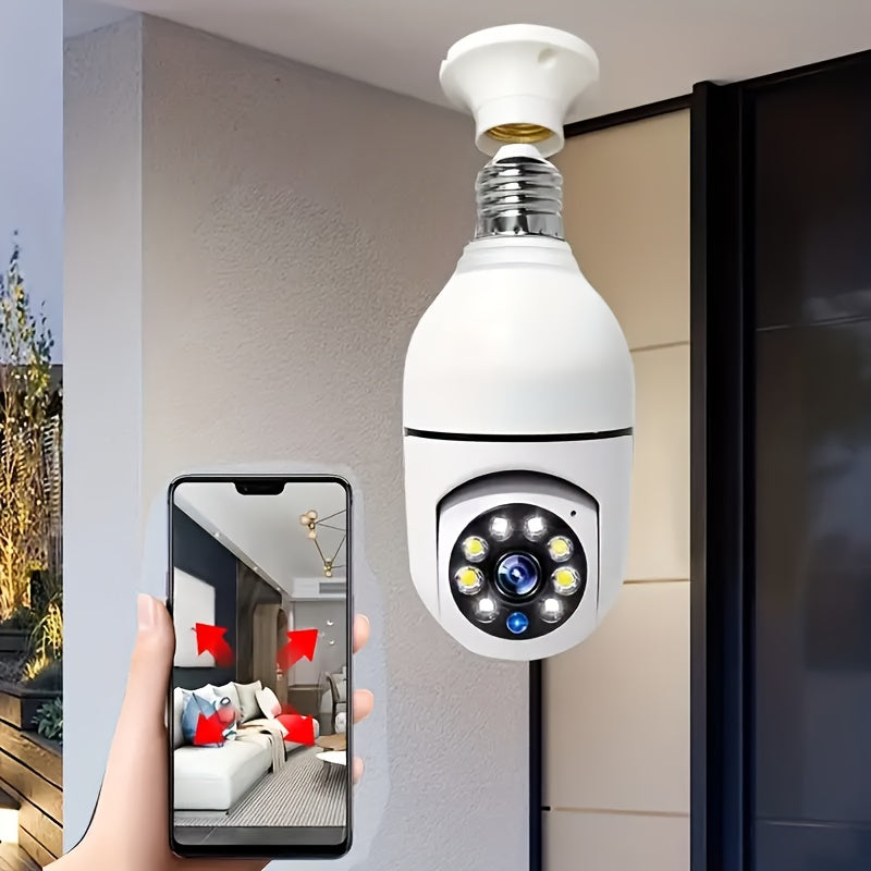 Säkerhetslampa med HD-kamera och mörkerseende för hemmet