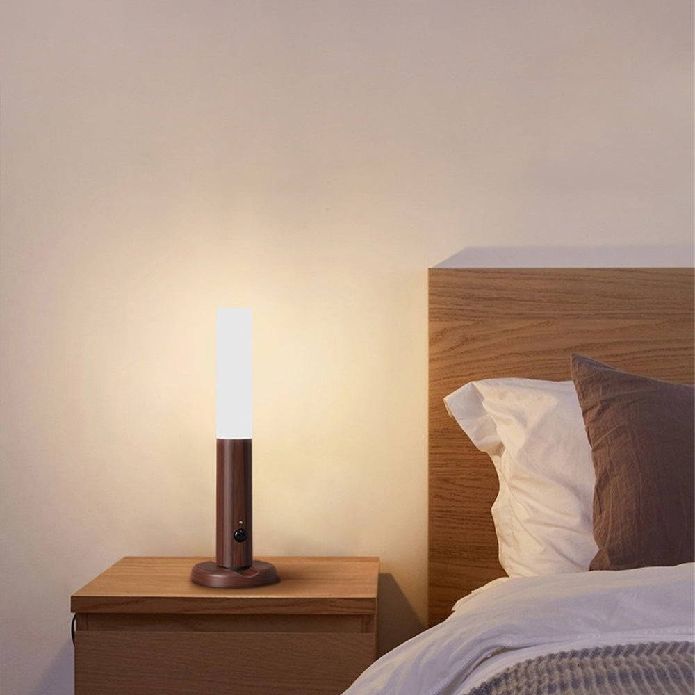Smart LED Væglampe med Bevægelsessensor i Trædesign