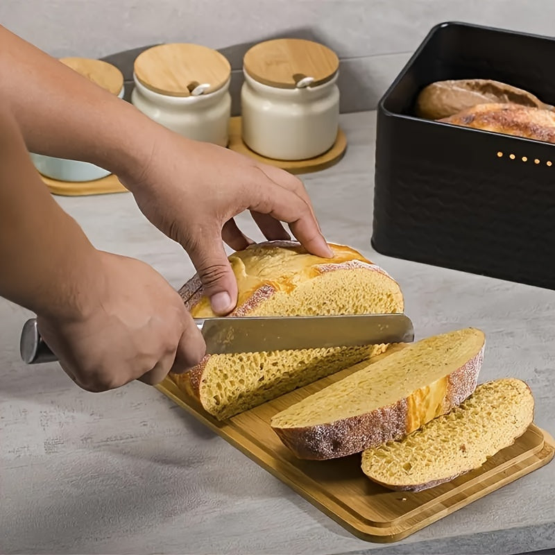 Modern Brödlåda med Bambulock – Håll Brödet Fräscht Längre