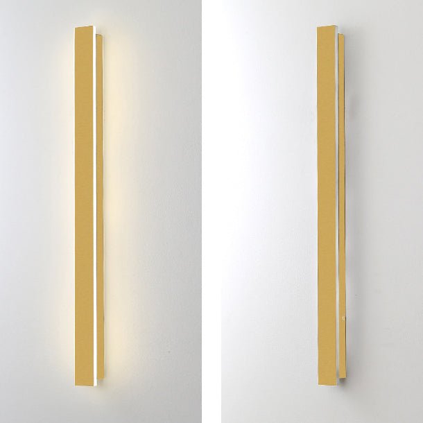 Vattentät LED-vägglampa i guld för moderna uteplatser
