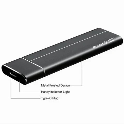 Bärbar SSD med 5TB lagringsutrymme – Extern hårddisk med snabb överföring