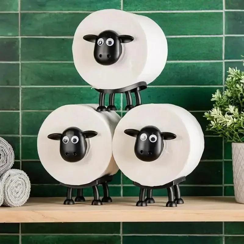 Charmerende Schaf-Toiletrulleholder uden montering