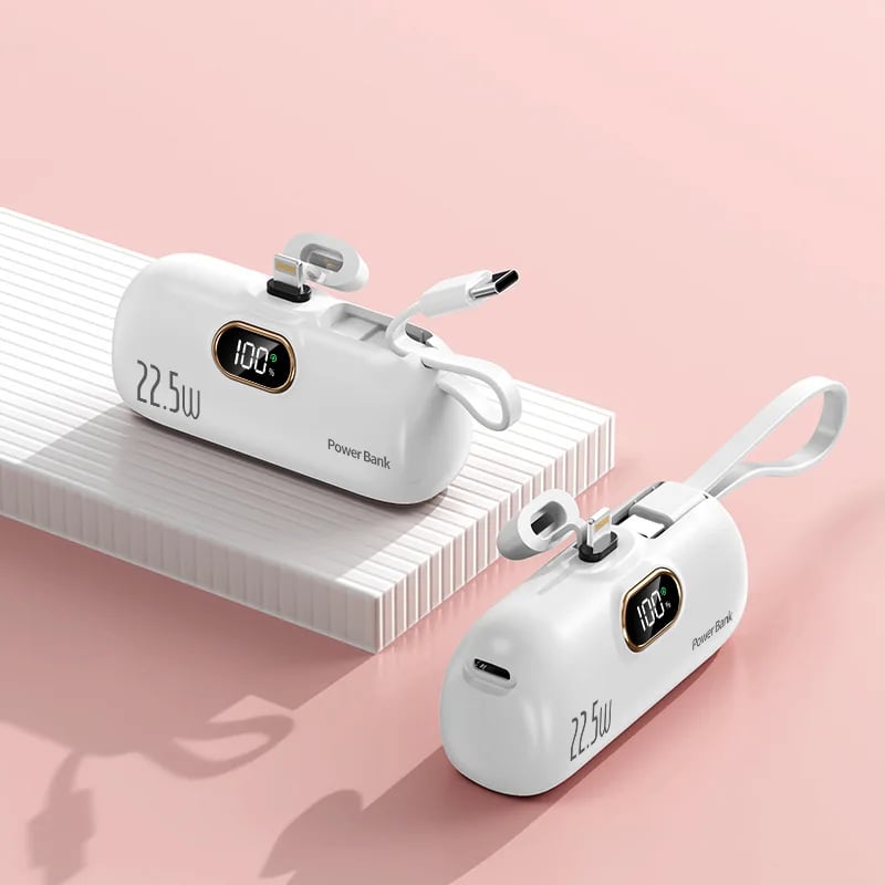 Mini Powerbank 5000 mAh med 22,5W snabbladdning