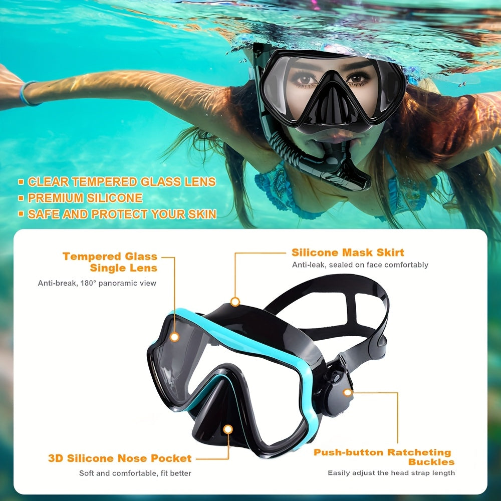 Snorkelset ClearWave – Vattentät, Bekväm och Klar Sikt